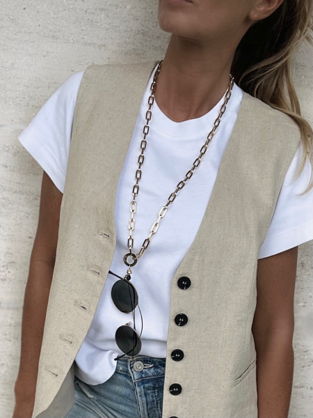 MINI DECO Halskette/ Brillenkette gold lang Eyeson off